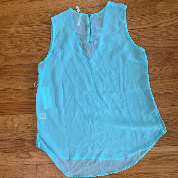 Live 4 Truth Tank Women’s Large Light Blue-Aqua Sheer Top Jewelry Detail NWT - Picture 7 of 11